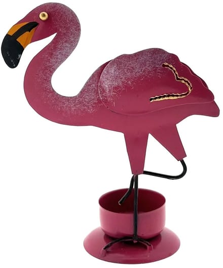 Metalen waxinelicht houder flamingo Joka