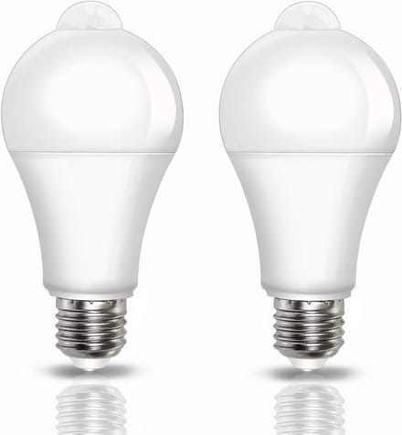 Ledlamp met bewegingsmelder E27 Koudwit 2 stuks voor Binnen en Buiten