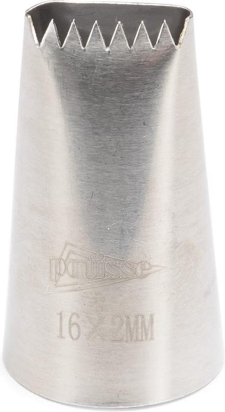 Patisse Spuitmond Vlechtwerk 16 X 2 Mm Rvs Zilver
