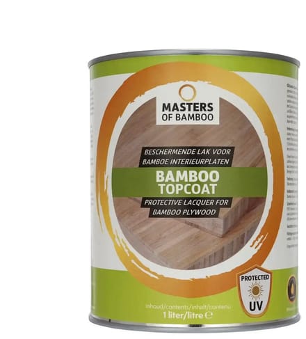 Masters of Bamboo® Bamboe Topcoat Lak 1L - Bamboe onderhoudsmiddel
