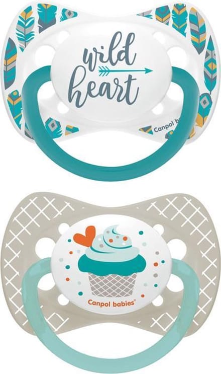 Canpol Wild heart fopspenen 2 st. set 0-6 maanden