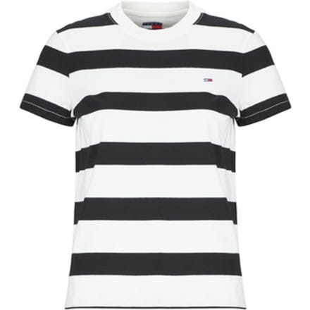 Tommy Hilfiger Regular Flag Jersey Black/stripe Größe: L | Hemden Outlet | Damen | Schwarz