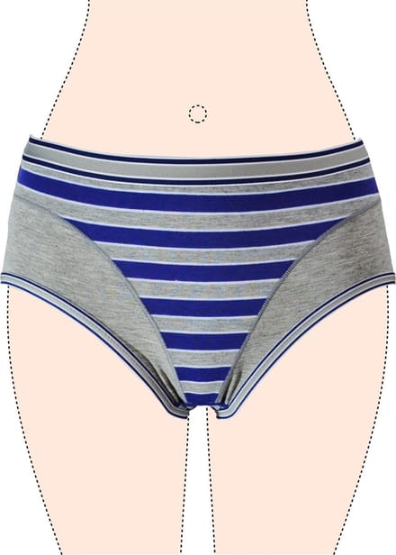 Dames slips 3 pack gestreept donker blauw S
