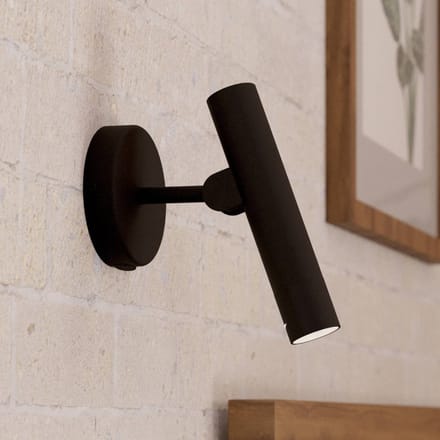 EGLO LED wandlamp Almudaina, zwart, breedte 11 cm, staal