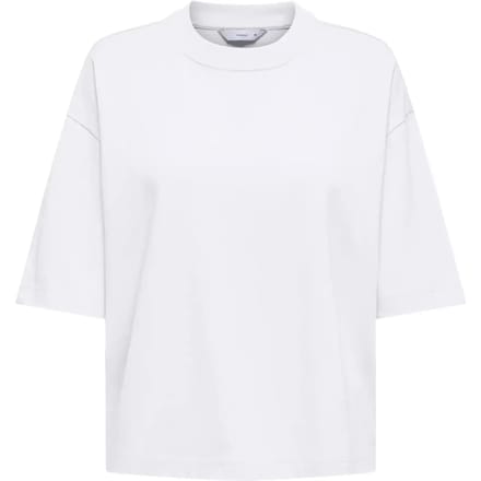 Only witte dames t-shirt   Ronde hals   Oversized fit   Korte mouw Wit M