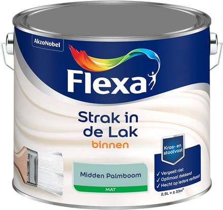 Flexa - Strak In De Lak Binnenlak Mat - Midden Palmboom - Mengverf - 2,5 L
