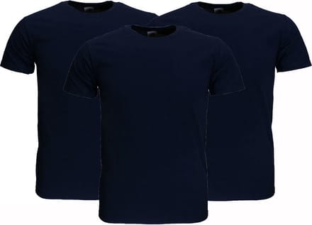 Fruit Of The Loom Plain Cotton T-Shirts 3-Pack Donkerblauw - M