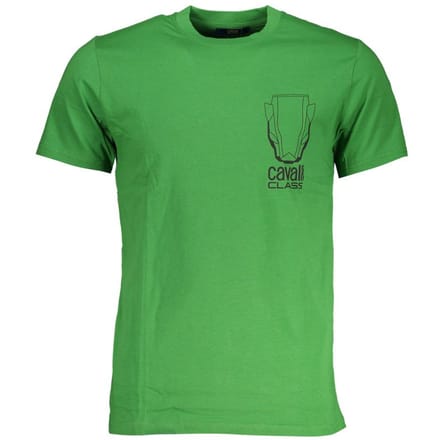 Groene T-shirt met ronde hals Korte Mouwen