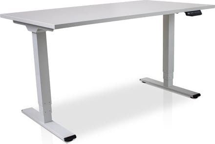 Zit-sta bureau elektrisch verstelbaar - MRC COMFORT NEN-EN 527 | 140 x 80 cm | frame wit - blad wit