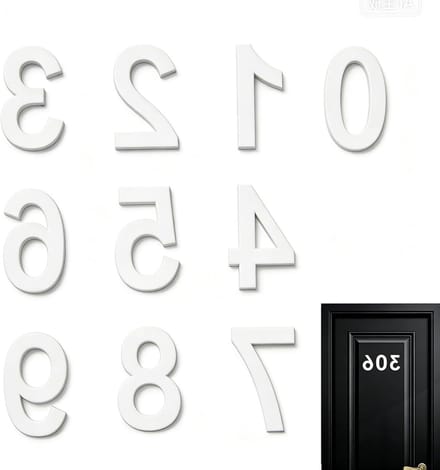Dailygoods - Acryl Deurnummer Sticker voor Adres en Appartement