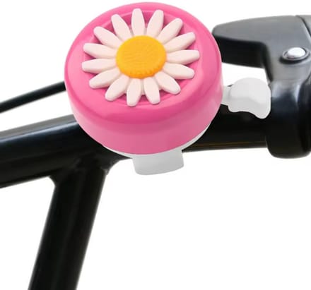 New Age Devi - Schattige Bloem Fietsbel - Margriet - Roze wit en geel - Meisjes fiets bel