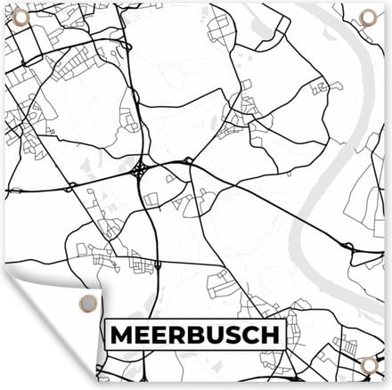 Tuindoek Meerbusch - Plattegrond - Kaart - Stadskaart - 100x100 cm