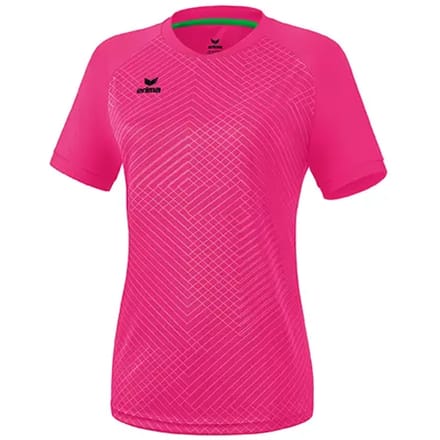 Erima Madrid Shirt Korte Mouw Dames - Pink Glo | Maat: 38