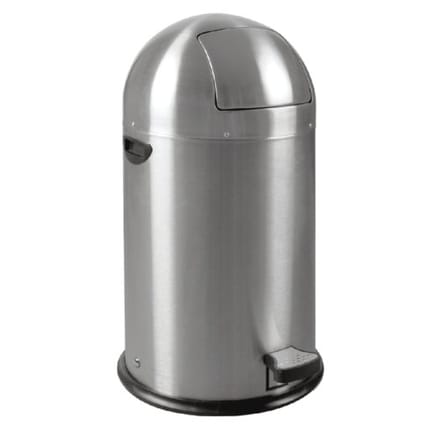 EKO - Kickcan 33 liter - Stainless steel - mat RVS - Prullenbak
