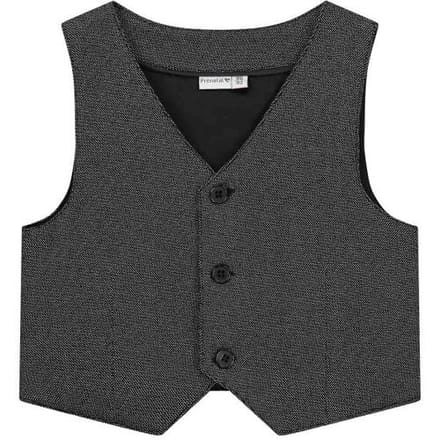 Prénatal peuter gilet Grey Melee Dark 86/92 heren
