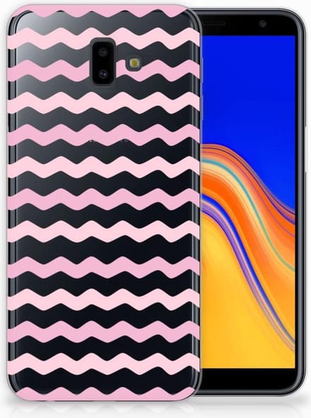 Samsung Galaxy J6 Plus (2018) TPU bumper Waves Roze
