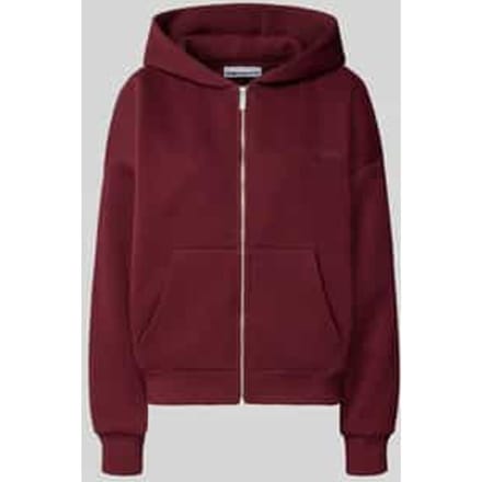 relaxed fit sweatjack van katoenmix met labeldetail