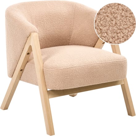 SKEI - Fauteuil - Beige - Bouclé