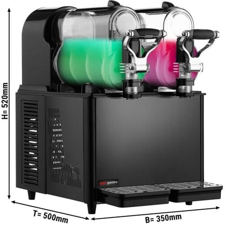 GGM Gastro Slush-Maschine - 2x 3 Liter - 430 Watt - Schwarz