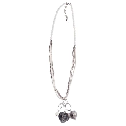 Behave - Lange ketting met hartenhanger - Romantisch casual stijl