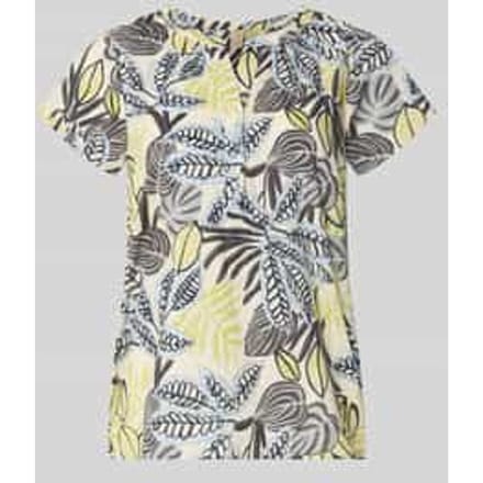 relaxed fit T-shirt met all-over bloemenmotief