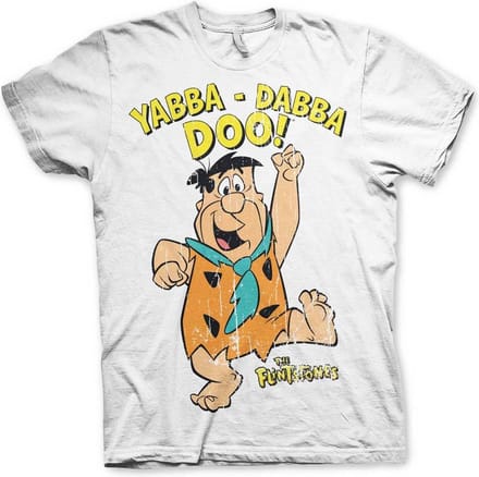 The Flintstones Heren Tshirt -S- Yabba-Dabba-Doo Wit