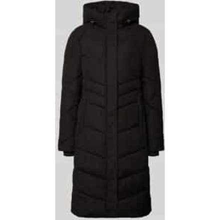Regular fit gewatteerde mantel met capuchon