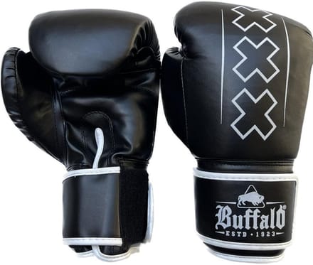 Buffalo Outrage bokshandschoenen zwart met wit 14oz