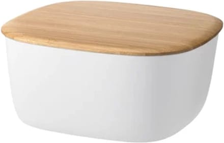 Rigtig Box-It broodtrommel 23x23cm H11cm wit