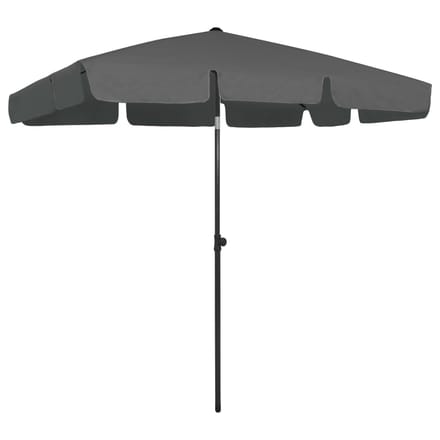 vidaXL - Strandparasol - 200x125 - cm - antracietkleurig