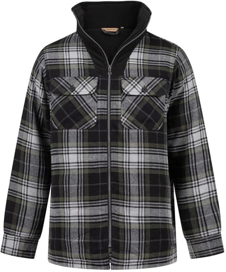 Peter Gevoerd Flanel Vest Olive Check Heren