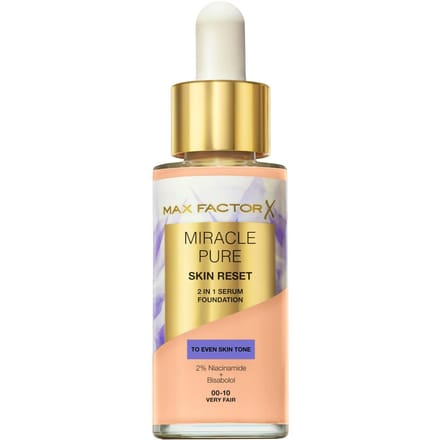 Max Factor Miracle Pure Skin Reset 2 In 1 Serum Foundation 10 Very Fair 30 ml