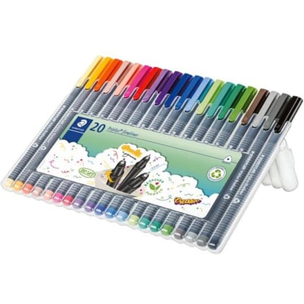 Fineliner STAEDTLER Triplus 334, mix van 20