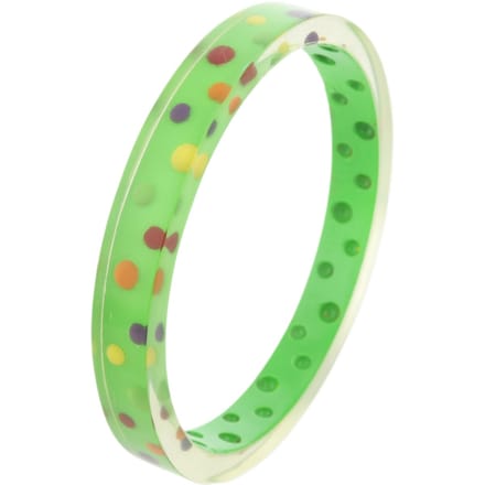 Behave - Groene bangle met stipjes - Vrolijk accessoire - Voor dagelijks gebruik