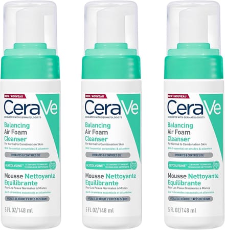 3x Cerave Balancing Air Foam Cleanser 148ml