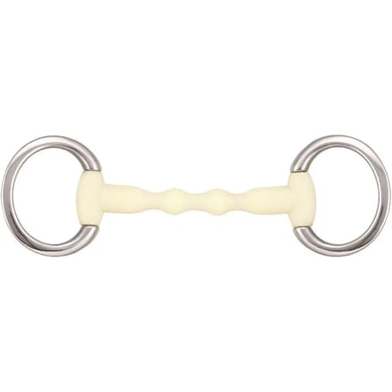 Olijfbit voor rechte paarden Soyo Happy mouth "mullen" 135 mm
