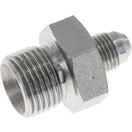JIC  Dubbele Nippel G1/2'' X UNF 1/2''-20 Staal NBR 275bar