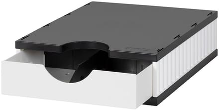 Styro sorteerstation uno SET, 1 vak, wit/zwart