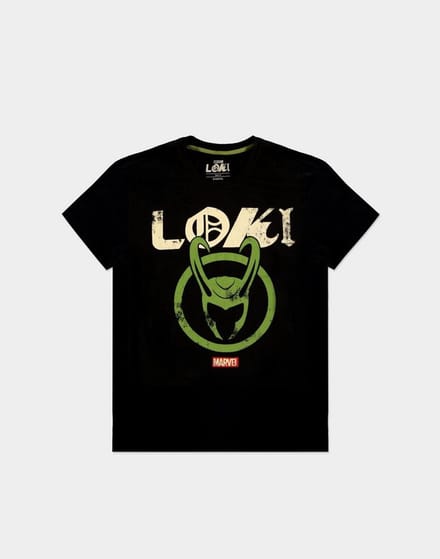 Marvel Loki - Logo Badge Heren Tshirt - 2XL - Zwart
