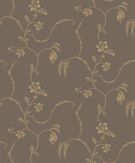 Boråstapeter Vliesbehang 5515 - Swedish Grace - Bloemen Bruin - 53cm x 10.05m