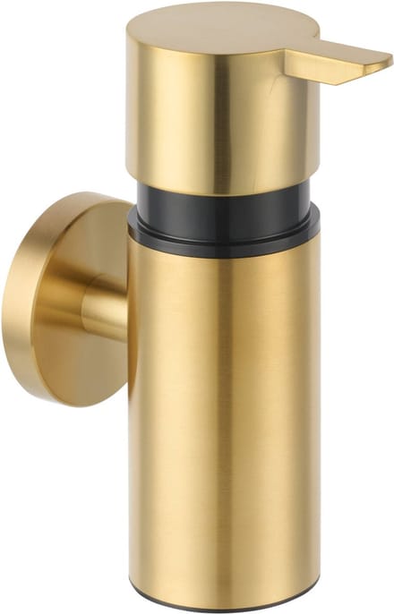 Saqu Nemo Zeepdispenser - 90 ml - Messing - met Bevestiging - 5,5x9,8x14 cm - Zeeppompje