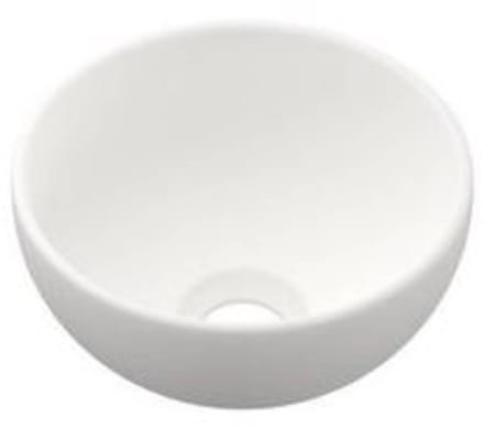 Saqu Leda ronde waskom compact Ø24x12cm keramiek mat wit