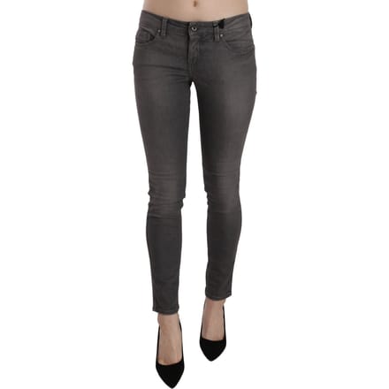Costume National Grijs Gewassen Lage Taille Skinny Jeans