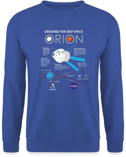 NASA Ontwerpkenmerken van het Orion-ruimtevaartuig Sweater Heren