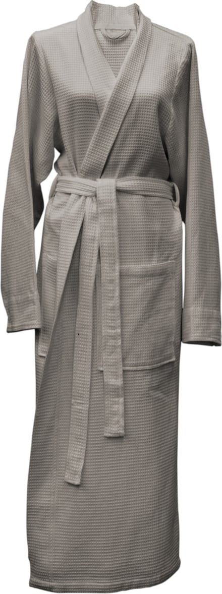 Heckett & Lane luxe waffelstructuur katoen badjas - s - taupe