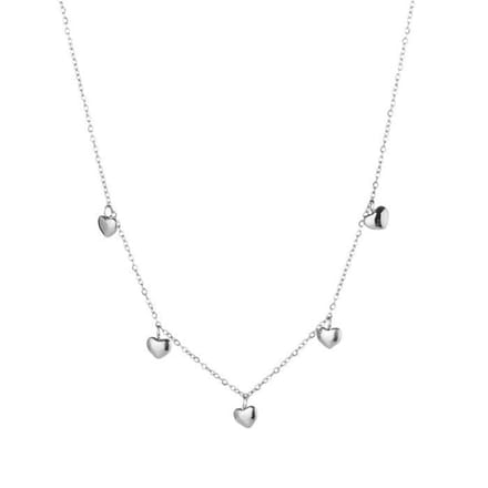 Bijoutheek Collier Hartjes Zilver