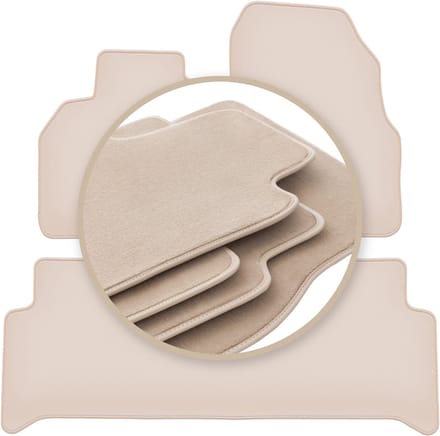 PREMIUM beige matten voor: Renault Scenic II minivan 2003-2009