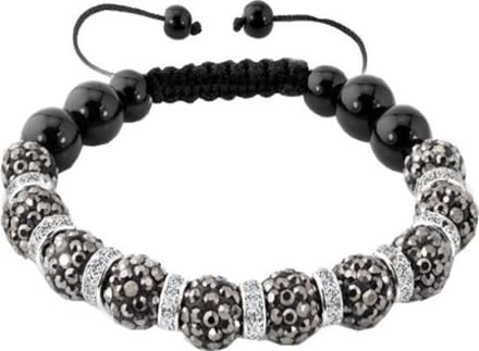 Fako Bijoux® - Armband - Disco Dots - Ring - Grijs