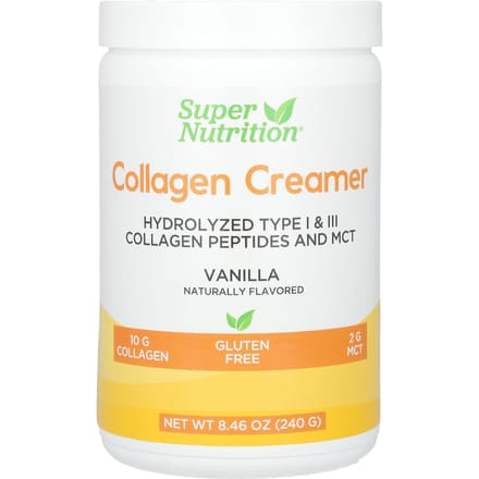 Super Nutrition, Collageen Creamer, Vanillesmaak, 240 gram (240 gram)