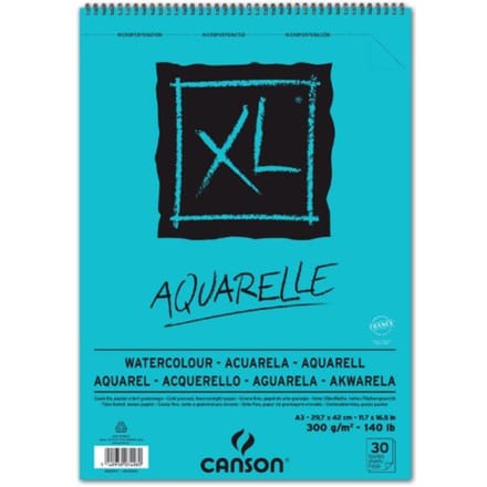 Canson schetsblok XL aquarelle 300g/m² formaat A3 30 vel